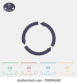 circular arrows vector icon