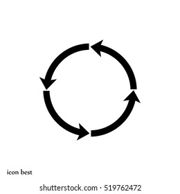 circular arrows vector icon, vector best flat icon, EPS