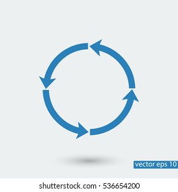 circular arrows vector icon, vector best flat icon, EPS