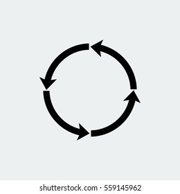 circular arrows vector icon, vector best flat icon, EPS