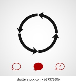 circular arrows vector icon, vector best flat icon, EPS