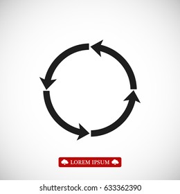 circular arrows vector icon, vector best flat icon, EPS