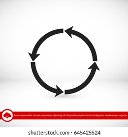 circular arrows vector icon, vector best flat icon, EPS