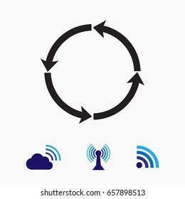 circular arrows vector icon, vector best flat icon, EPS