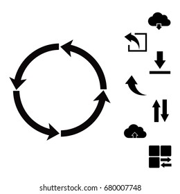 circular arrows vector icon, vector best flat icon, EPS
