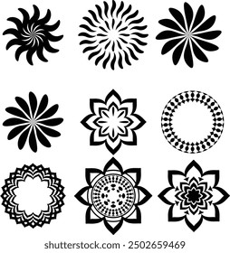 Patrón de arte circular. Elementos decorativos de Antiguas. fondo de adorno de mandala.