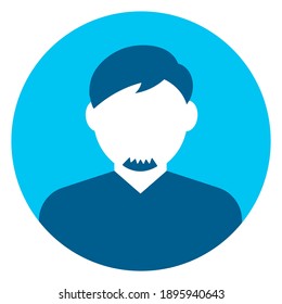 Circular Avatar Vector Illustration (Male)