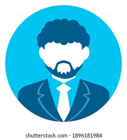 Circular Avatar Vector Illustration (Male)