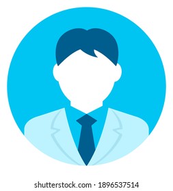 Circular Avatar Vector Illustration (Male)