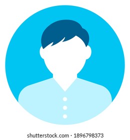 Circular Avatar Vector Illustration (Male)