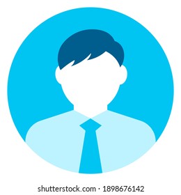 Circular Avatar Vector Illustration (Male)