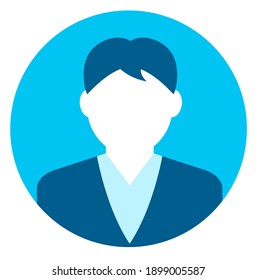 Circular Avatar Vector Illustration (Male)