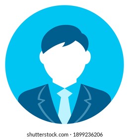 Circular Avatar Vector Illustration (Male)