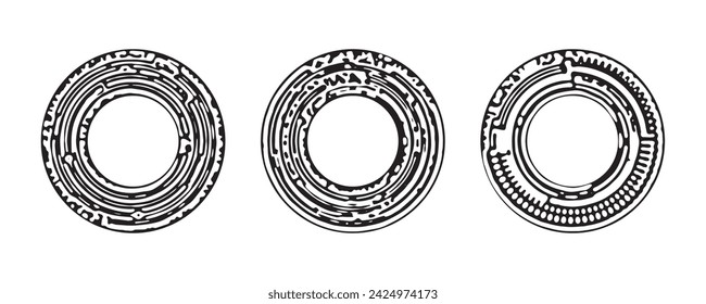 Circular backdrop design featuring a natural, organic Turing lines pattern.