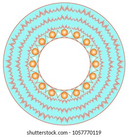 Circular background with different ornaments
