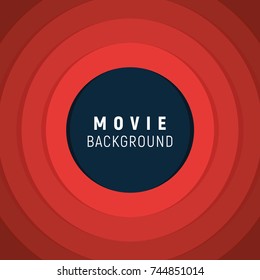 Circular background inspired by classical cartoons. Shades of red with cut out in the middle. Perfect for banners and posters.