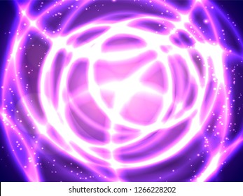 Circular background with sparkles. Vector illustration