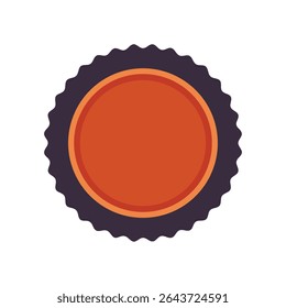 Circular Badge Labels with Thick Outlines and Flat Design