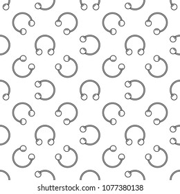 Circular barbells horseshoe vector seamless pattern or background for your design