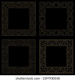 Circular baroque patterns. Round floral arabic ornaments. Vintage frame. Greeting card. Wedding invitation. Retro style. Monogram decorative frames. Vector logo template, labels and badges