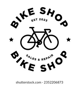 Circular Bike Shop Cycling Biking Bike Label Logo Template Icon Sign Sigil Symbol Emblem Badge Vector EPS PNG Transparent No Background Clip Art Vector EPS PNG