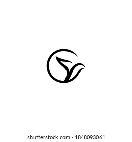 Circular bird logo design vector