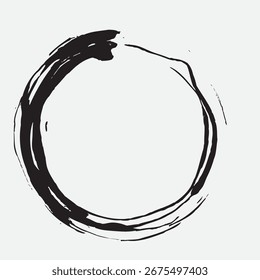 Circular Negro Pinceladas Vector