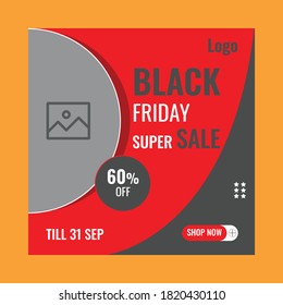 Circular black friday social media post design, banner design, 
facebook banner design, business social media banner