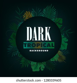circular black tropical background