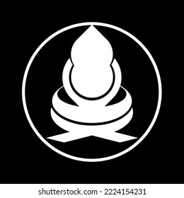 logotipo en blanco y negro circular