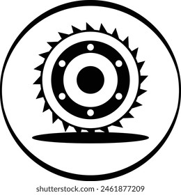 Circular Blade vector icon design, Labor Day Symbol, 1st of May Sign, International Workers Day stock illustration, Abrasive saw Disc concept