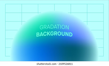 circular blue gradient background with a grid of lines in a cool, cool and comfortable tone