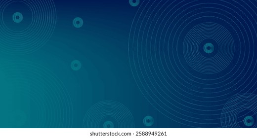Circular blue line technology background