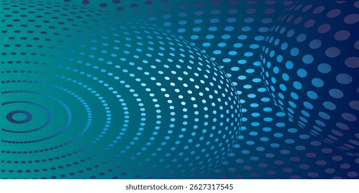 Circular blue line technology background