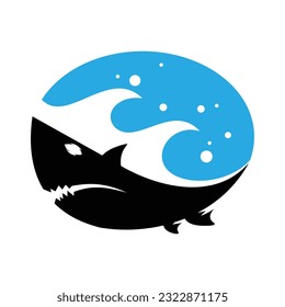 circular blue waves icon logo design, Ocean Wave Logo Design. Vector Template Water Symbol. Sea wave logo.
