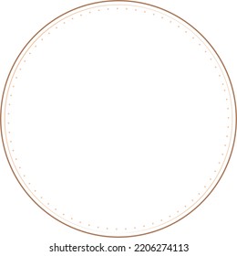 Circular Border Frames Isolated on White Background.  Trendy design element for border frame, logo, blackout tattoo, symbol, web, prints, posters, template, pattern and abstract background