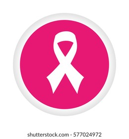 circular border pink with symbol breast cancer