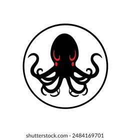 Circular Border Ring And octopus Design On Art
