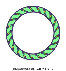 circular border round ribbon graphic design vector illustration eps