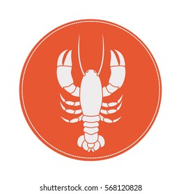 circular border with silhouette crab