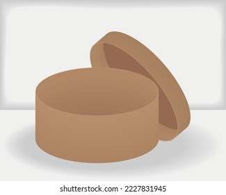 circular box carton mockup icon