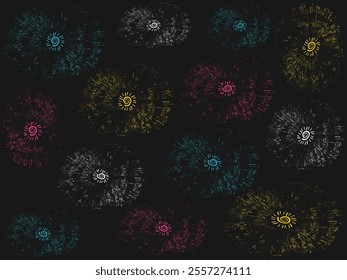 circular brush strokes seamless pattern, round brush stroke Seamless pattern, graffiti pattern, textile print. hand drawn pattern streetm.eps8