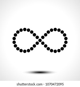 Circular bubble, embellished into a beautiful infinitely symbol. Vector illustration