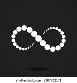 Circular bubble, embellished into a beautiful infinitely symbol. Vector illustration