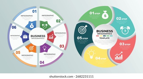 Kreislaufwirtschaft Infografik Vorlage Satz Vektordesign