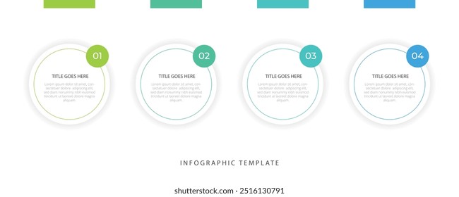 Modelo de vetor infográfico de negócios circular com design moderno. Pode ser usado para diagrama de processo, apresentações, layout de fluxo de trabalho, banner, fluxograma, gráfico de informações.