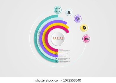 Circular business infographics designed,Vector illustration. 