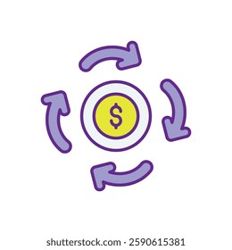 Circular Business Models for Sustainability vector stock icon