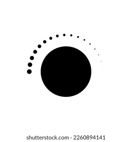circular button icon vector illustration with dots indicating minimum to maximum indicator 