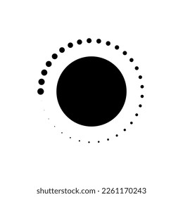 circular button icon vector illustration with dots indicating minimum to maximum indicator 